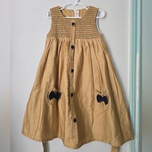 Pink One Beige Dress with Black Accents Sus